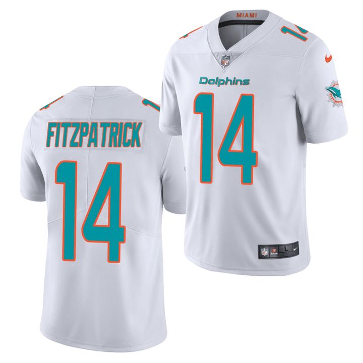 Men Miami Dolphins #14 Ryan Fitzpatrick Nike White Limited NFL Jersey->miami dolphins->NFL Jersey